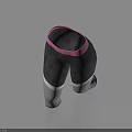 Dark Colored Pants with Pink Waistband and White Cuffs Modern Casual Design Style