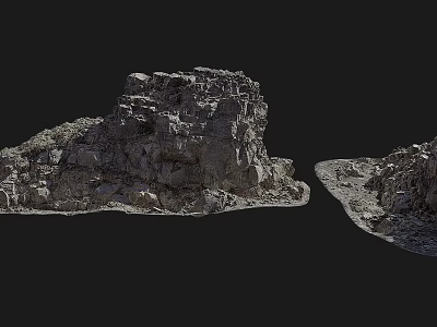 Natural Stone And Wood Material With Textured Surface For Design Projects 3d model