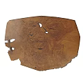 Natural Solid Wood Dining Table With Irregular Shape And Live Edge Natural Grain Design