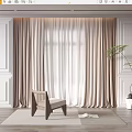 Modern Curtains 3d model
