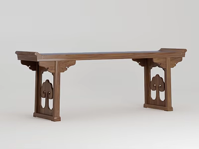 Traditional Wooden Side Table With Carved Legs And Classic Design Elements 3d model