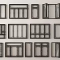 new window combination new window new casement window new window frame 3d model