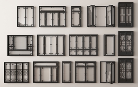 new window combination new window new casement window new window frame 3d model