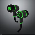 Modern Black Green Ergonomic Over Ear Headphones With Circular Speaker Design