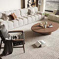 Modern Middle Ancient Sofa Coffee Table Combination Middle Ancient Sofa Coffee Table Combination 3d model
