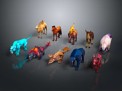 Colorful Fantasy Characters And Creatures 3D Models With Various Shapes And Vibrant Colors 3d model