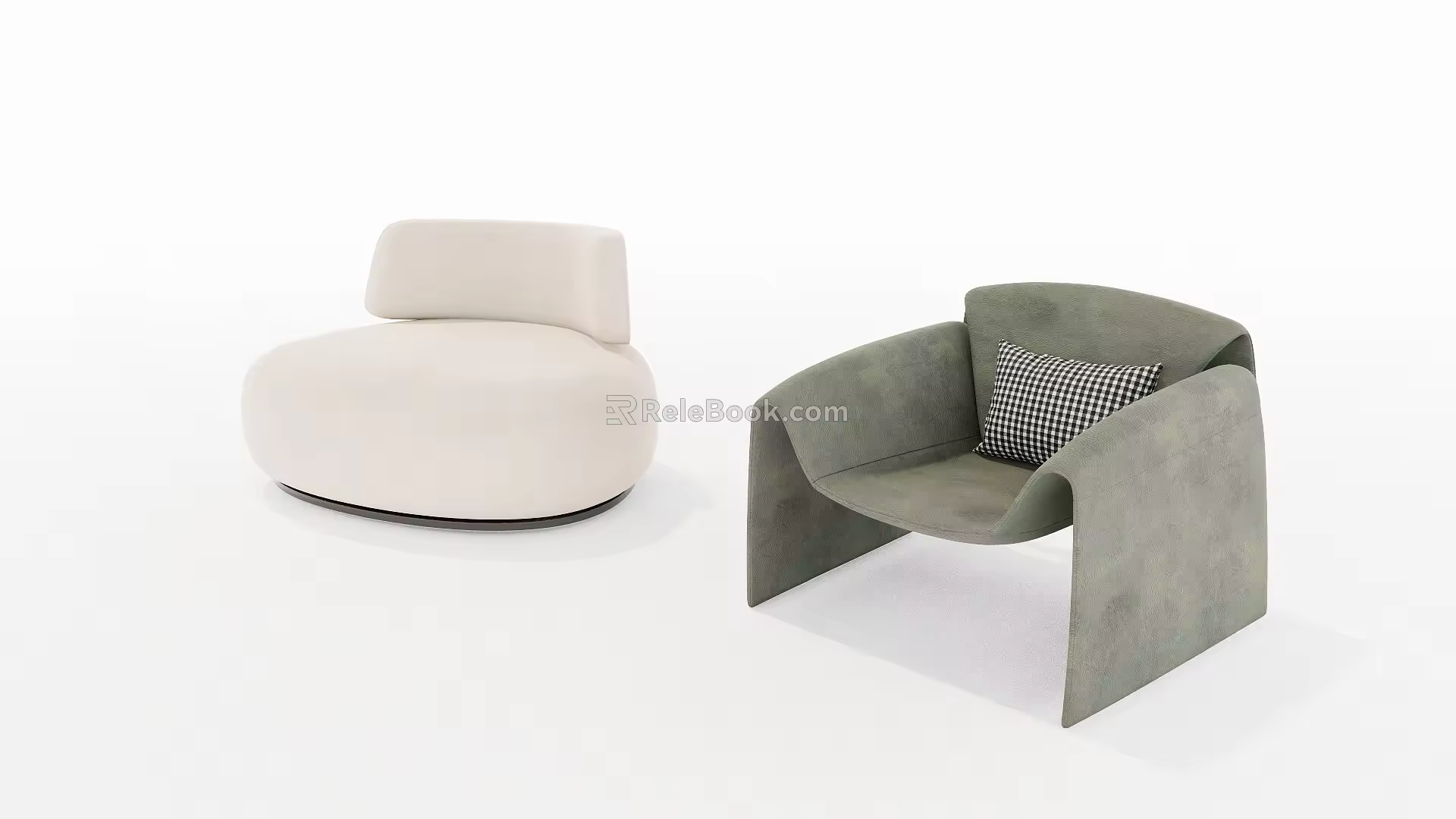 Modern Single Sofa Lazy Sofa 3d model