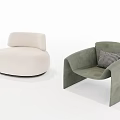 Modern Single Sofa Lazy Sofa 3d model