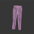 Classic Striped Trousers In Blue Green With Black Belt Detail