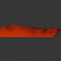 Red Furry Square Mat With Soft Textured Surface And Smooth Edge