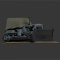 Tracked Utility Vehicle With Canvas Cover And Open Bed Structure Design