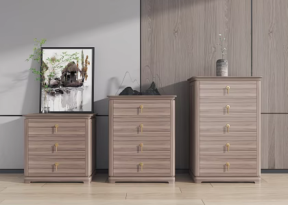 New Chinese-style Bucket Cabinet 3d model