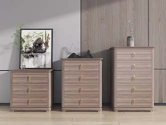 New Chinese-style Bucket Cabinet 3d model