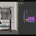Modern Multi Tiered Metal Clothes Rack For Hanging Clothes In Home Laundry Room