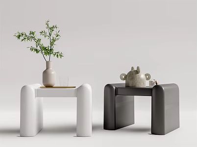 Modern corner ornaments combination 3d model