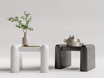 Modern corner ornaments combination 3d model