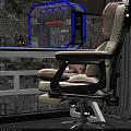 Ergonomic Gaming Office Chair with Pink Cushion and RGB Lighted Computer Setup