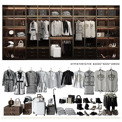 Modern Elegant Chest of Drawers With Clothing And Accessories Storage Design 3d model