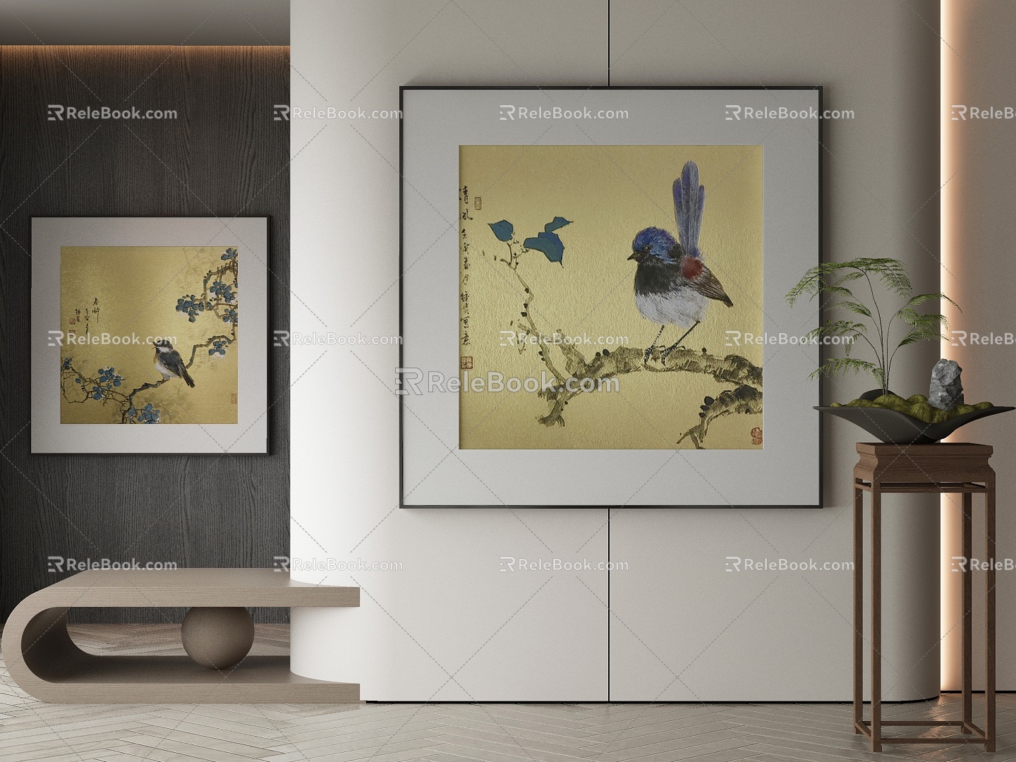 New Chinese Decorative Painting 3d model