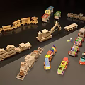 Modern Toys Building Blocks Wagon Toys 3d model