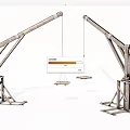 Industrial Lifting Equipment With Metal Mechanical Arms And Dual Suspension Platforms