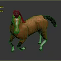 Orange Horse With Gray Mane And Black Tail Running On Gray Background