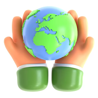 Modern Earth Cartoon Earth Cartoon Earth Cartoon Little Hands 3d model