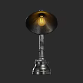 Vintage Table Lamps With Metal Bases And Warm Light Bulbs In Various Designs