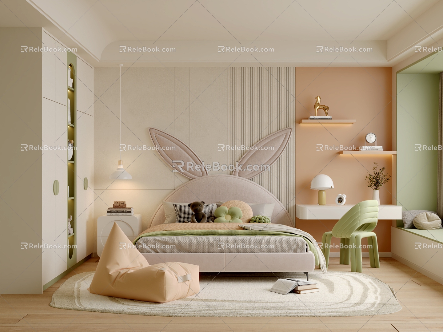 Modern Girls Room 3d model