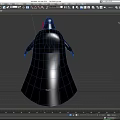 Darth Vader Game Movie Character 3D Model With Black Armor And Cape