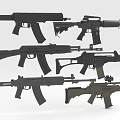 Assault Rifle Automatic Rifle Firearms Long Range Weapon 3d model