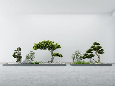 New Chinese Landscape Setches Courtyard Landscape Setches 3d model