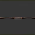 Medieval Long Sword With Cross Hilt And Metallic Blade On Gray Background