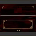 Classical Style Dark Red Piano With Golden Decorations And Exquisite Home Living Design