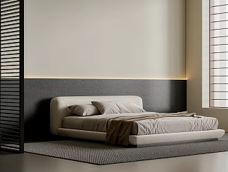 Modern Double Bed 3d model