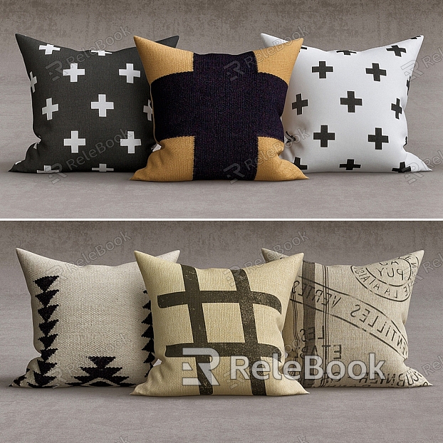 IKEA Pillow Square Pillow Printed Pillow Sofa Pillow model