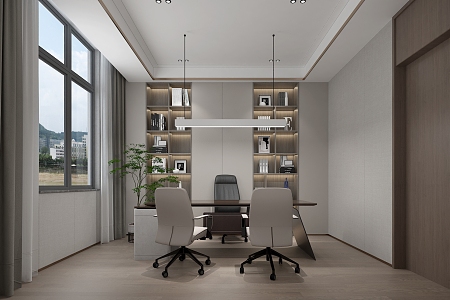 Modern Office Manager's Office 3d model