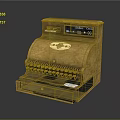 typewriter old typewriter antique typewriter classical typewriter english typewriter game item 3d model