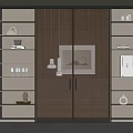 Modern Interior Design With Sliding Glass Doors Shelves And Decorative Elements