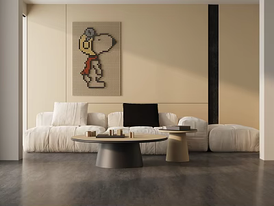 Three-seat sofa 3d model