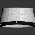 Gray Fabric Hat with Black Brim and Black Band Featuring Gold Buttons