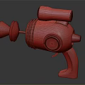 Vibrant Colorful Toy Weapon With Orange Red Teal Design And Playful Grip