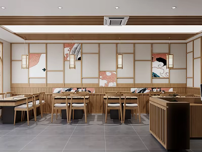 Japanese Sushi Restaurant 3d model