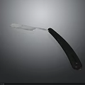 Classic Straight Razor With Silver Blade And Black Handle For Daily Grooming
