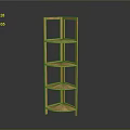 Wooden Multi Tiered Corner Shelf with Modern Design for Home Storage and