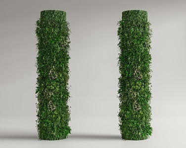 Modern Package Column Green Plant Pillar Green Plant Wall 3d model