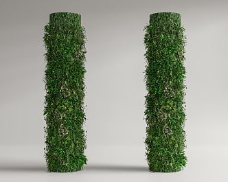 Modern Package Column Green Plant Pillar Green Plant Wall 3d model