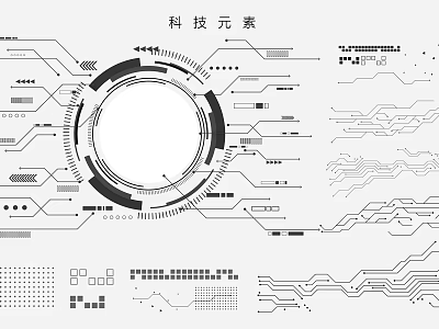Modern Tech Inspired Wall Decor With Circuit Patterns And Geometric Designs 3d model