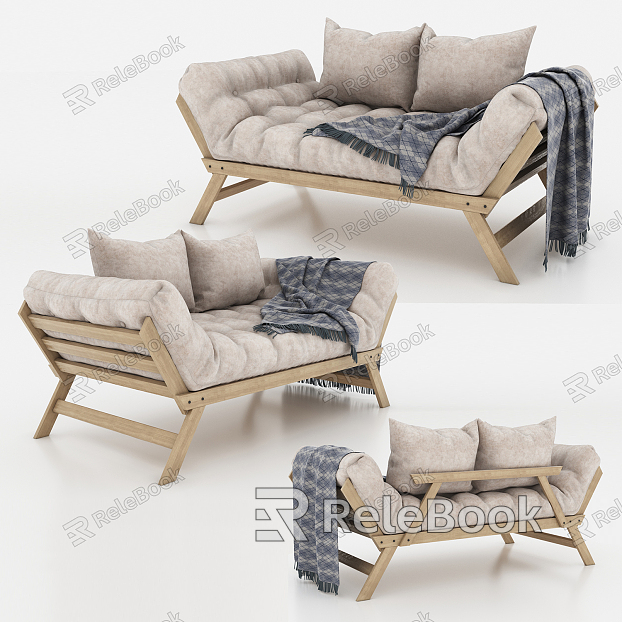 Nordic double sofa leisure sofa model