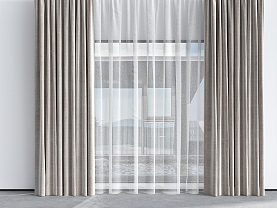 Modern Curtains 3d model